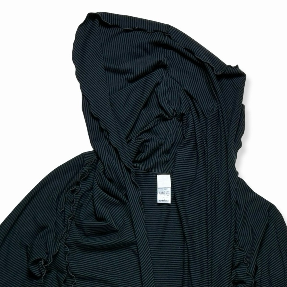 Angelrox Black Gray Striped Cardigan Jacket - Picture 7 of 10